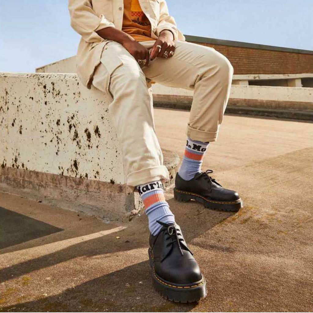 DR. MARTENS AC ATHLETIC LOGO SOCK en color AZUL (4)