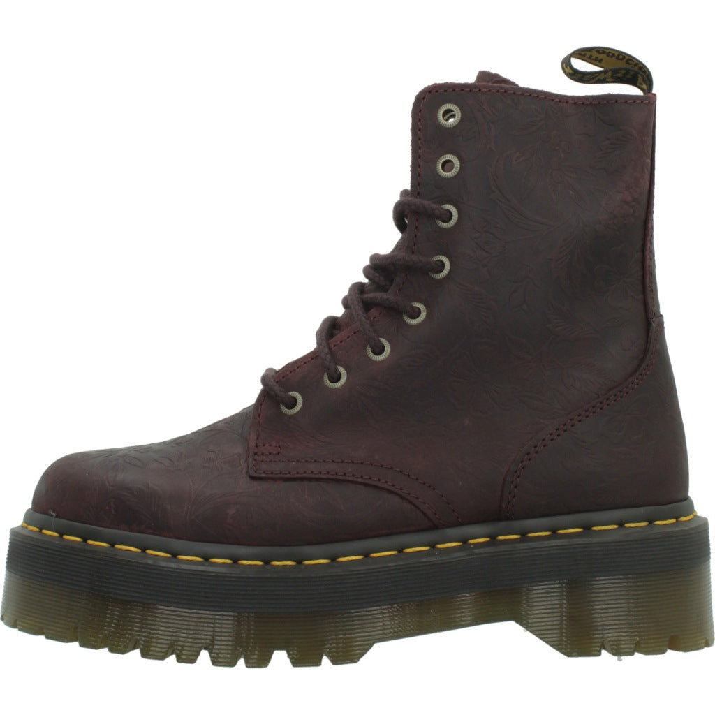 DR. MARTENS JADON EMBOSS FLORAL en color BURDEOS (2)