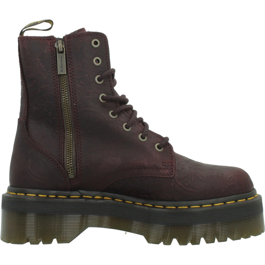DR. MARTENS JADON EMBOSS FLORAL en color BURDEOS (4)