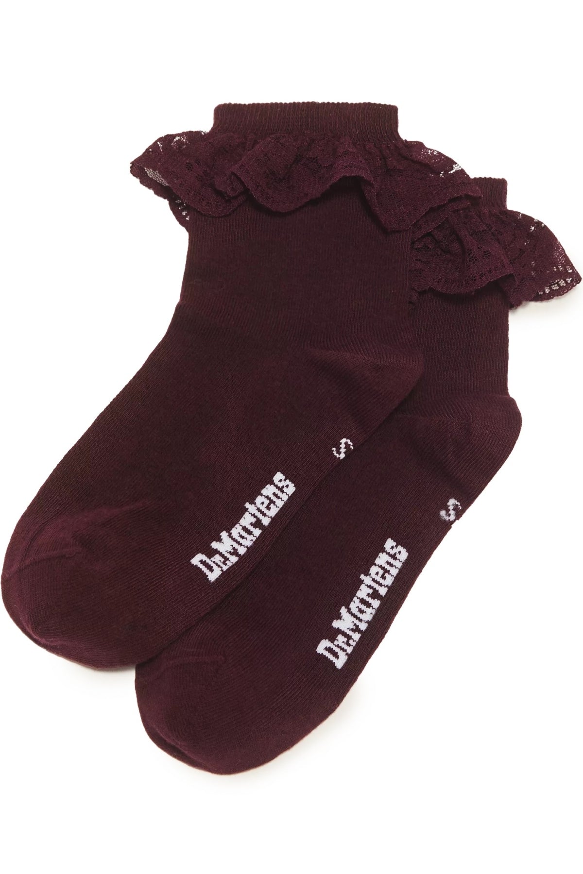 DR. MARTENS FRILL SOCK en color BURDEOS (2)