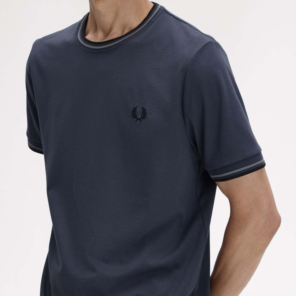 FRED PERRY TWIN TIPPED T-SHIRT en color GRIS (6)
