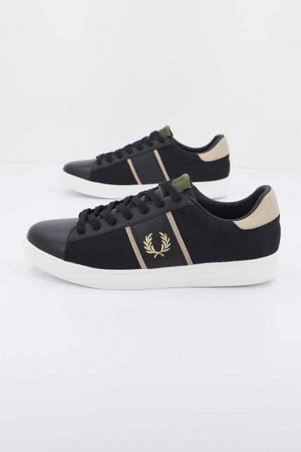 FRED PERRY SPENCER MESH/LEATHE en color NEGRO (2)