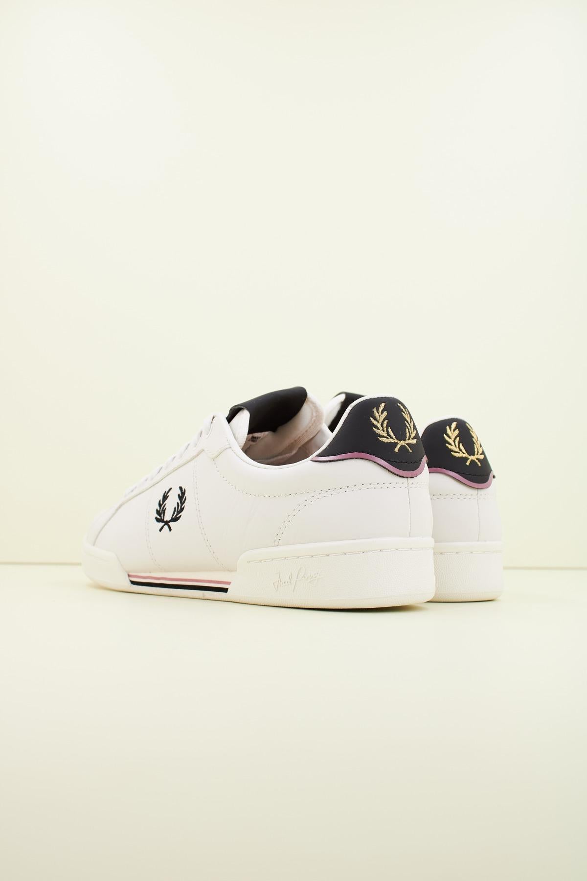 FRED PERRY B LEATHER en color BLANCO (3)