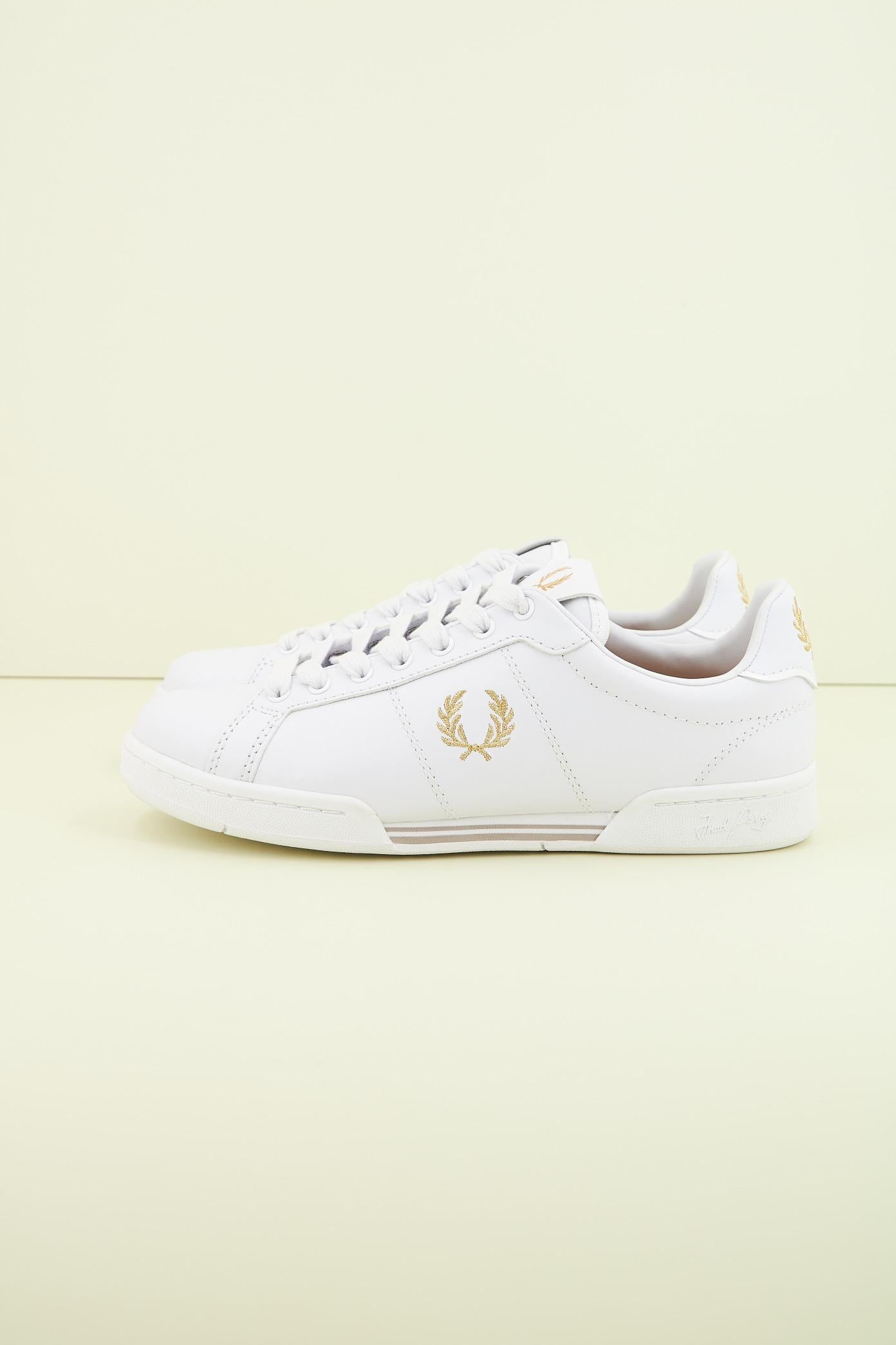 FRED PERRY B LEATHER en color BLANCO (1)