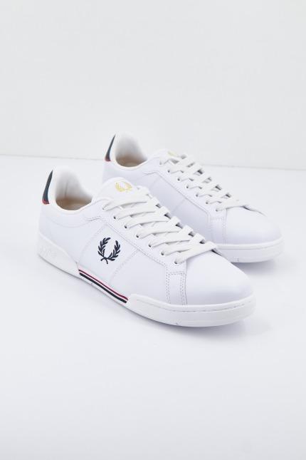 FRED PERRY B LEATHER en color BLANCO (1)