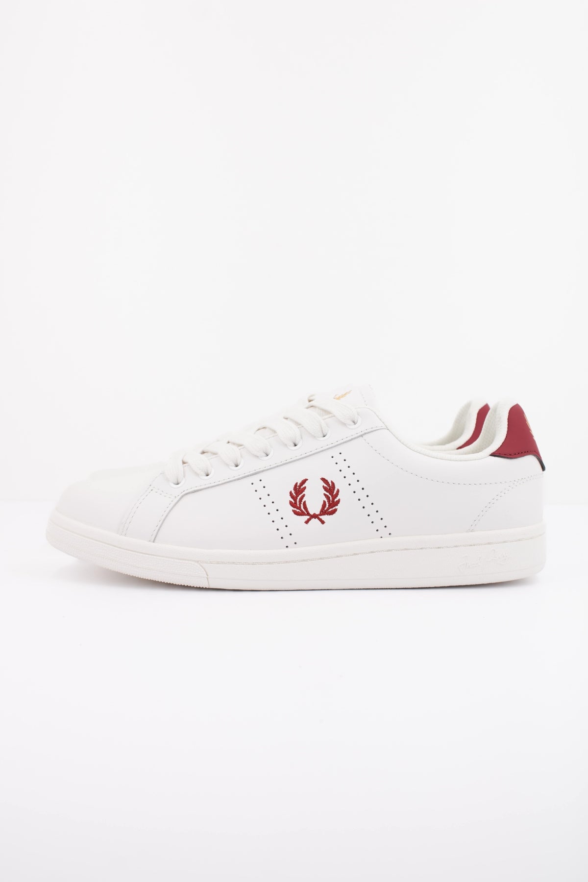 FRED PERRY B LEATHER en color BLANCO (1)