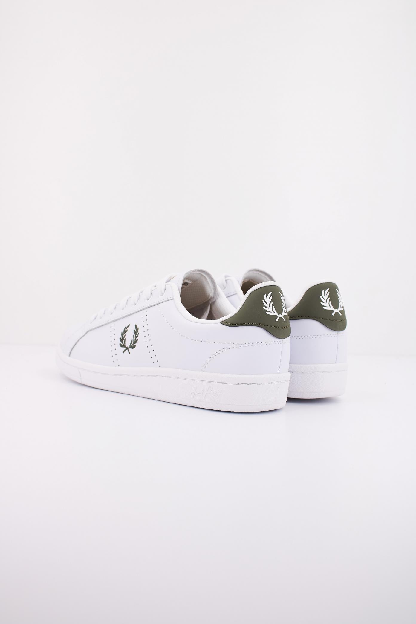 FRED PERRY B LEATHER en color BLANCO (4)