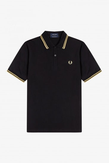 FRED PERRY TWIN TIPPED en color NEGRO (1)