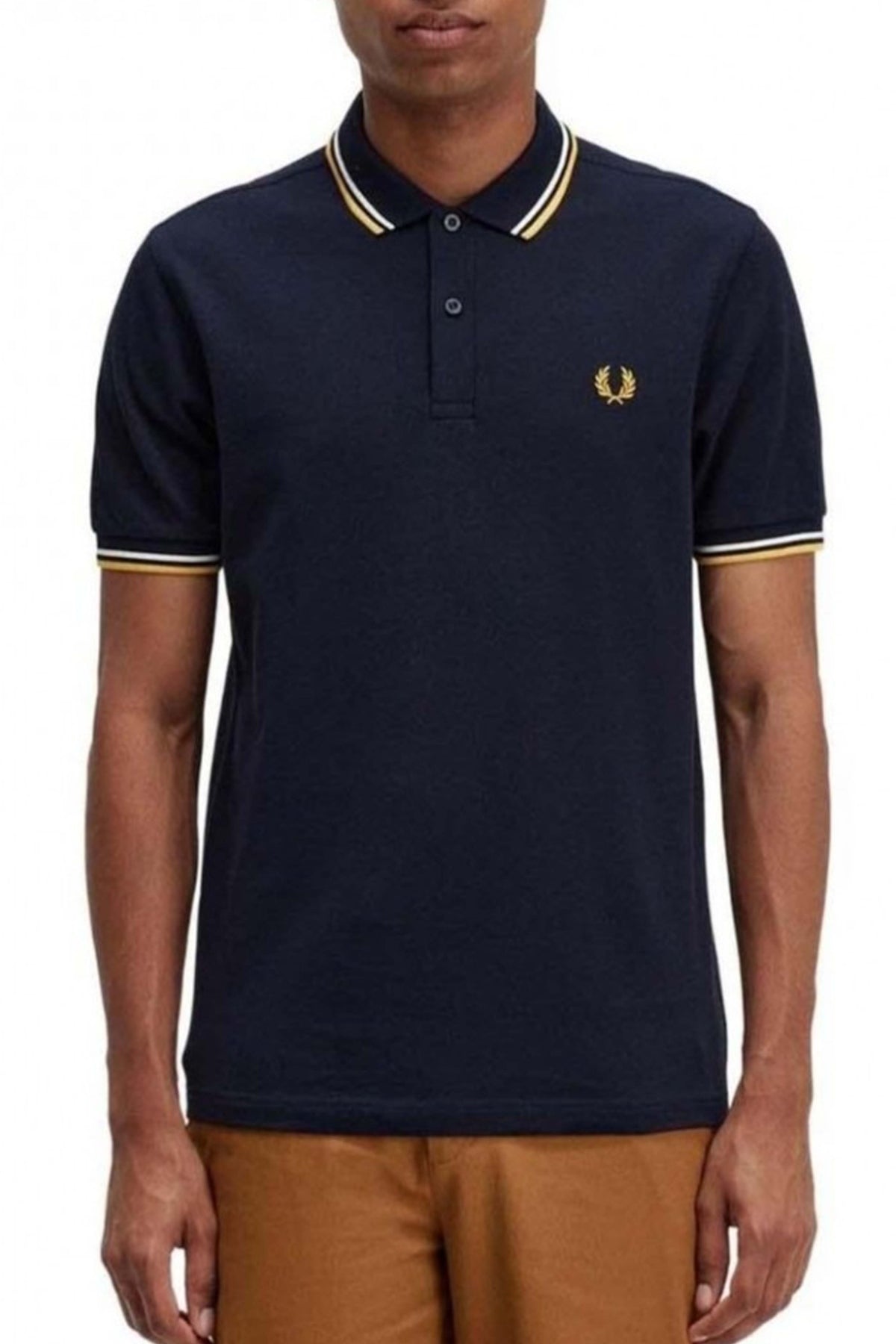 FRED PERRY TWIN TIPPED en color AZUL (1)