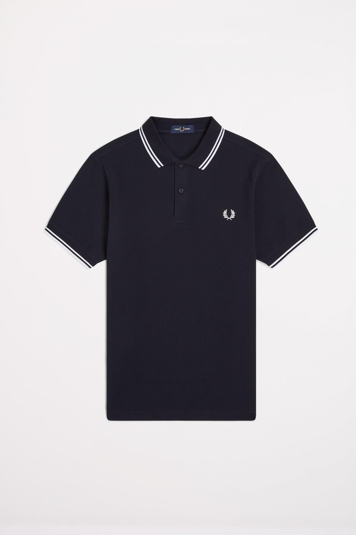FRED PERRY TWIN TIPPED en color AZUL (2)