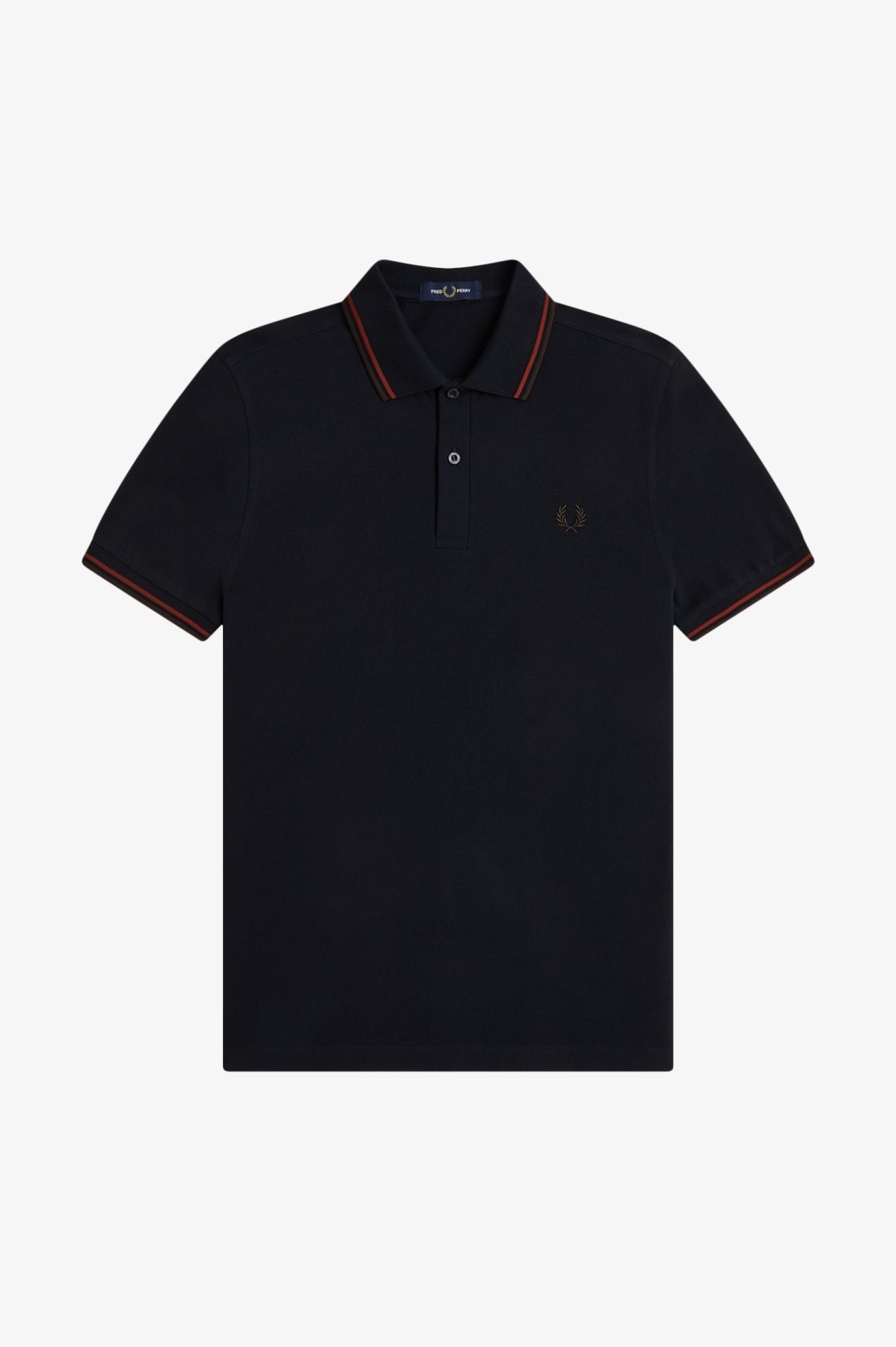 FRED PERRY MFP TWIN TIPPED SHIRT en color NEGRO (4)