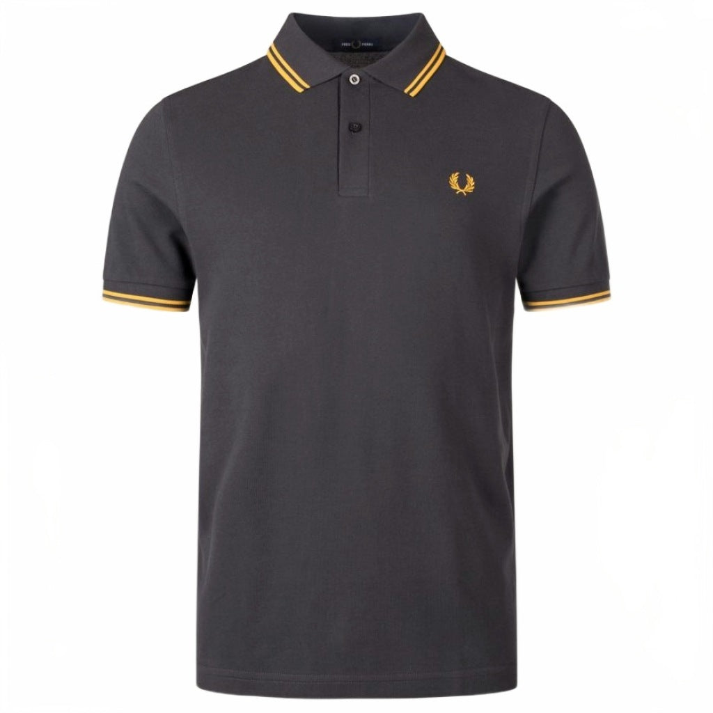 FRED PERRY MFP TWIN TIPPED SHIRT en color GRIS (5)