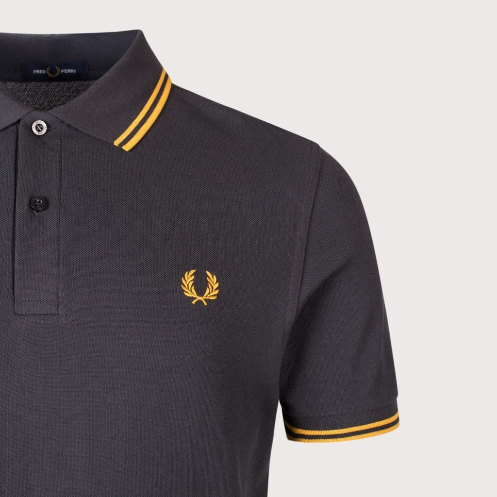 FRED PERRY MFP TWIN TIPPED SHIRT en color GRIS (6)