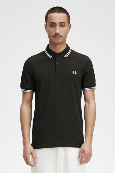 FRED PERRY TWIN TIPPED en color VERDE (1)
