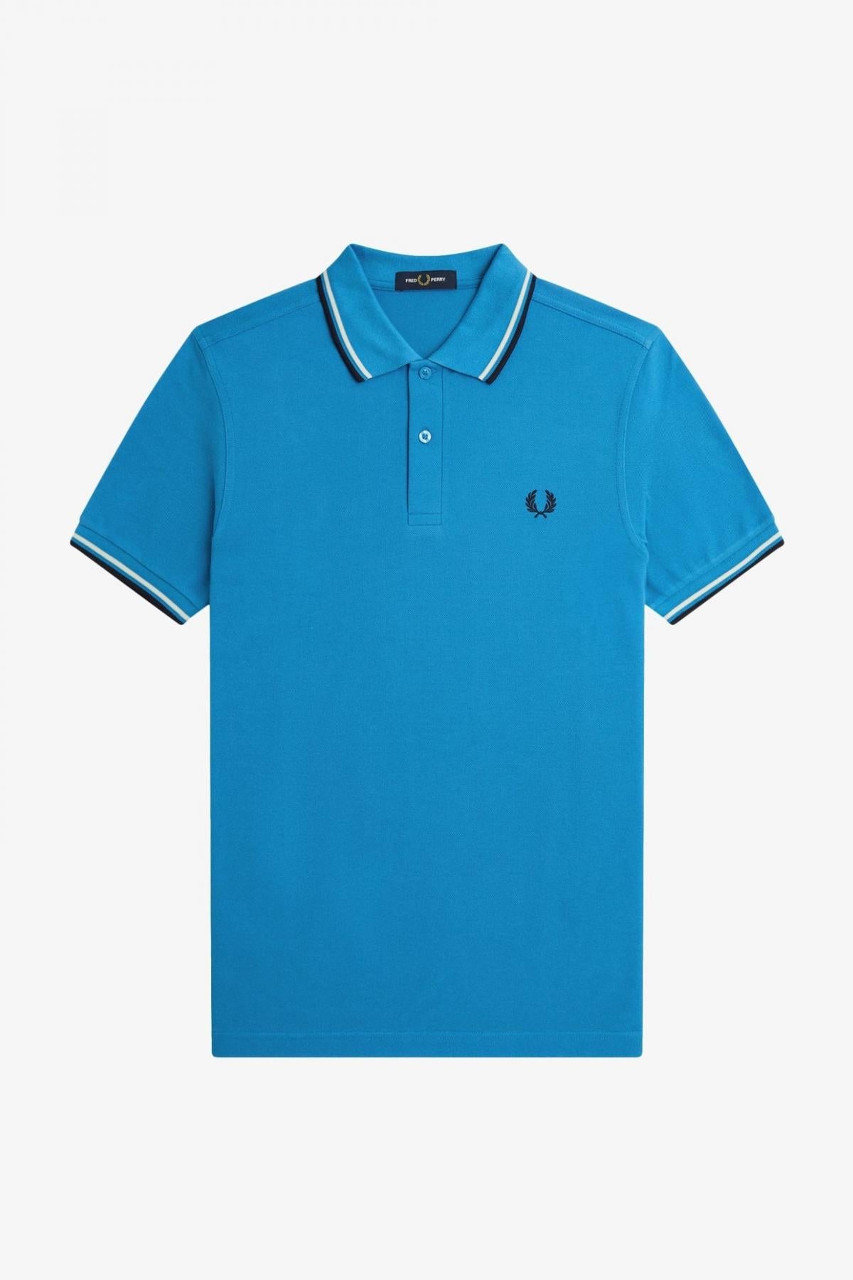 FRED PERRY TWIN TIPPED en color AZUL (2)