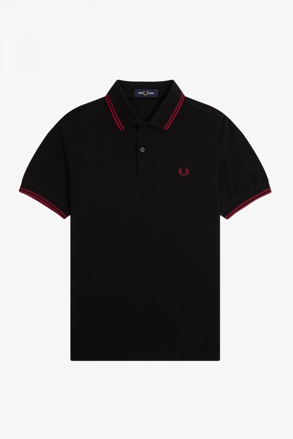 FRED PERRY TWIN TIPPED en color NEGRO (2)