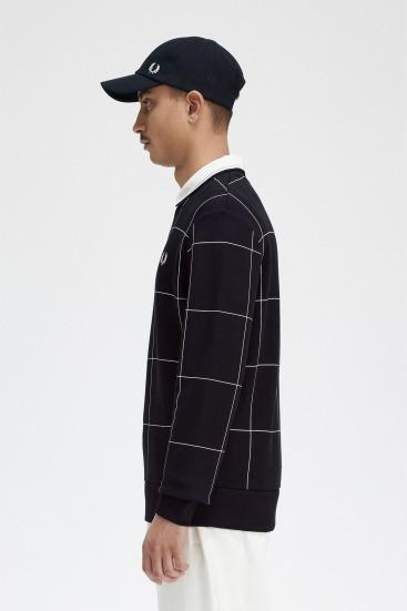 FRED PERRY GRID DETAIL en color NEGRO (3)