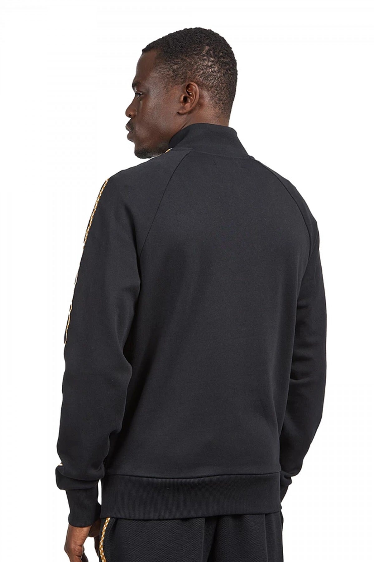FRED PERRY CHEQUERBOARD TAPE HALF ZIP en color NEGRO (1)