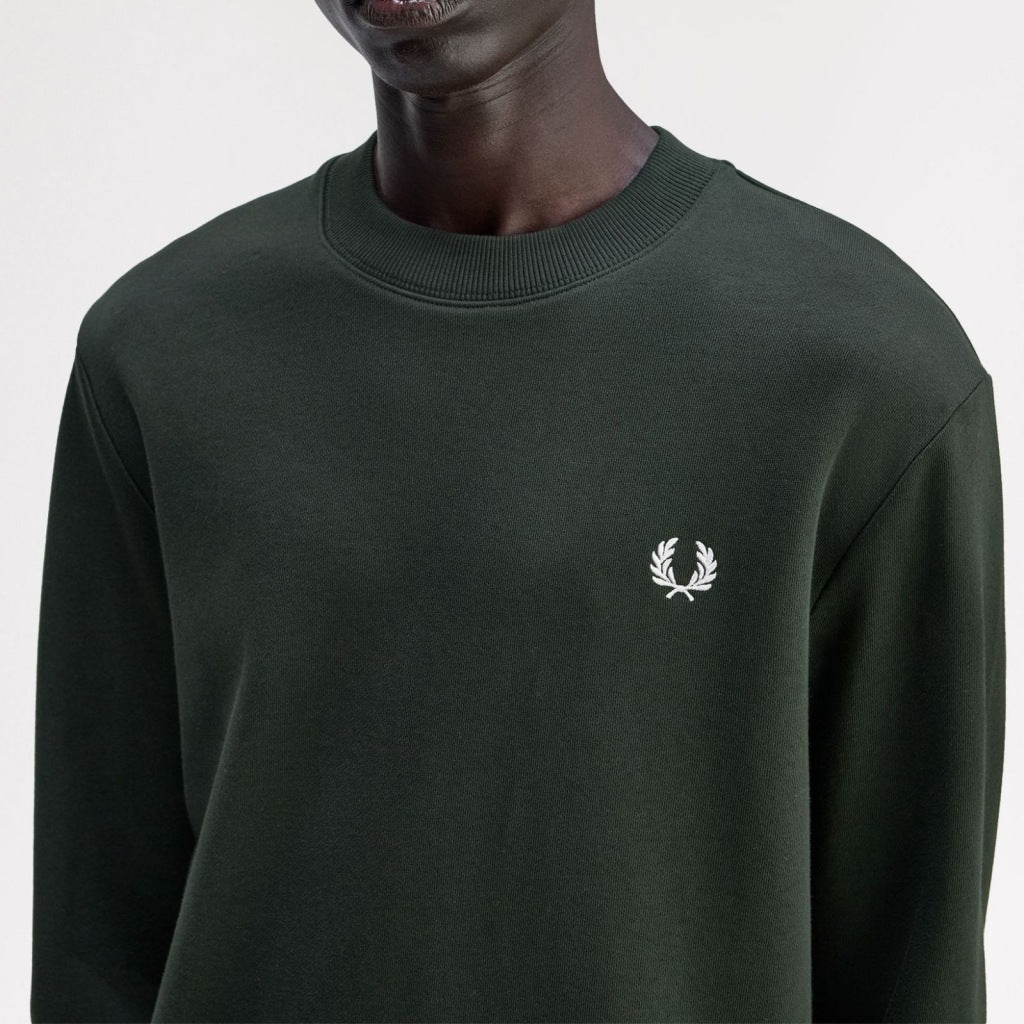 FRED PERRY NECK SWEATSHIRT en color VERDE (6)