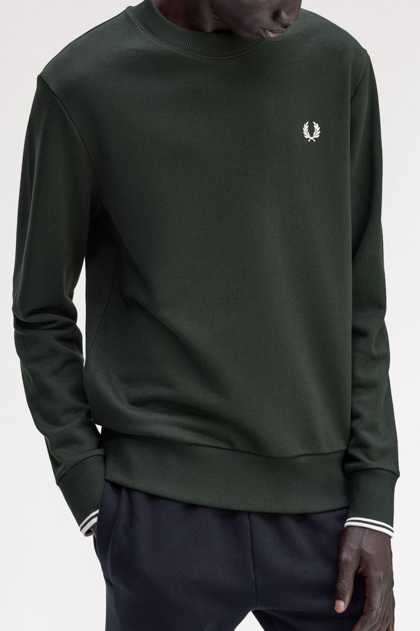 FRED PERRY NECK SWEATSHIRT en color VERDE (1)
