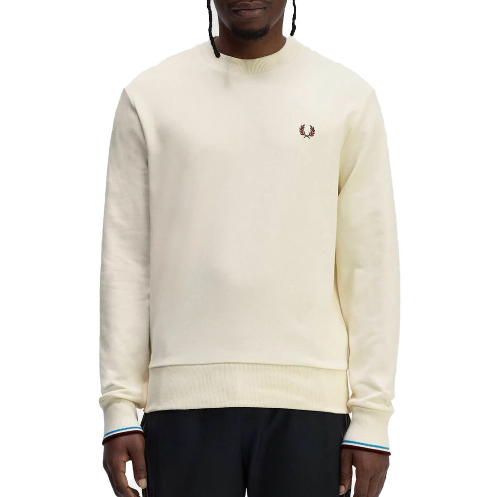 FRED PERRY NECK SWEATSHIRT en color BEIS (4)