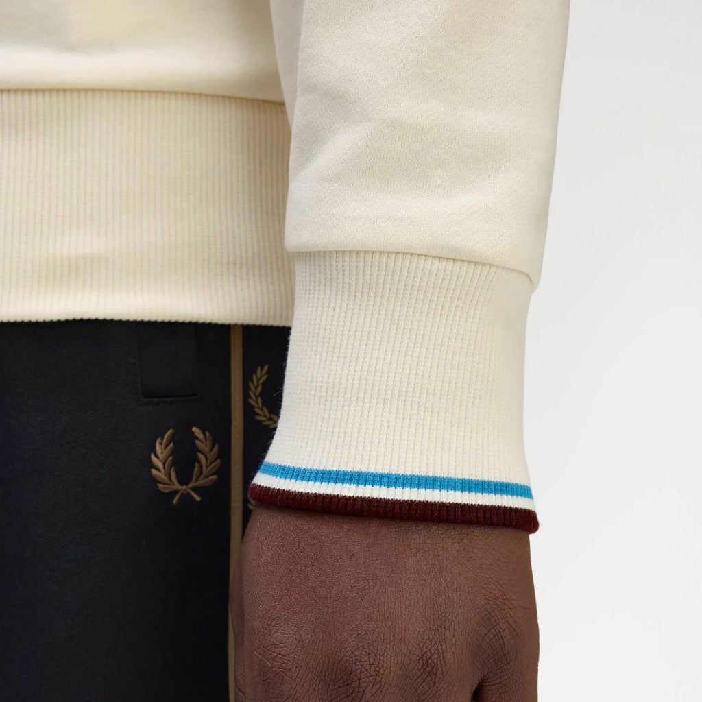FRED PERRY NECK SWEATSHIRT en color BEIS (6)