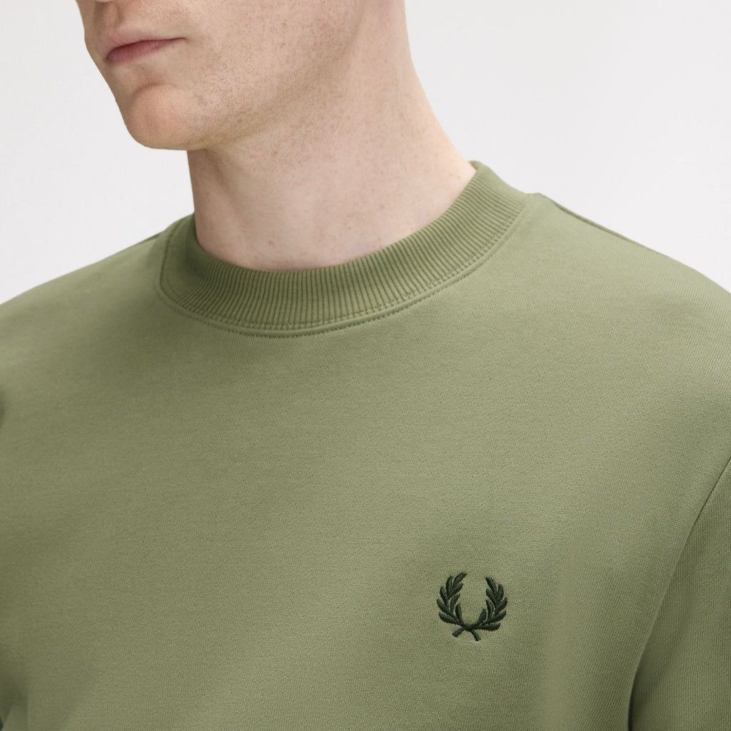 FRED PERRY NECK SWEATSHIRT en color VERDE (4)