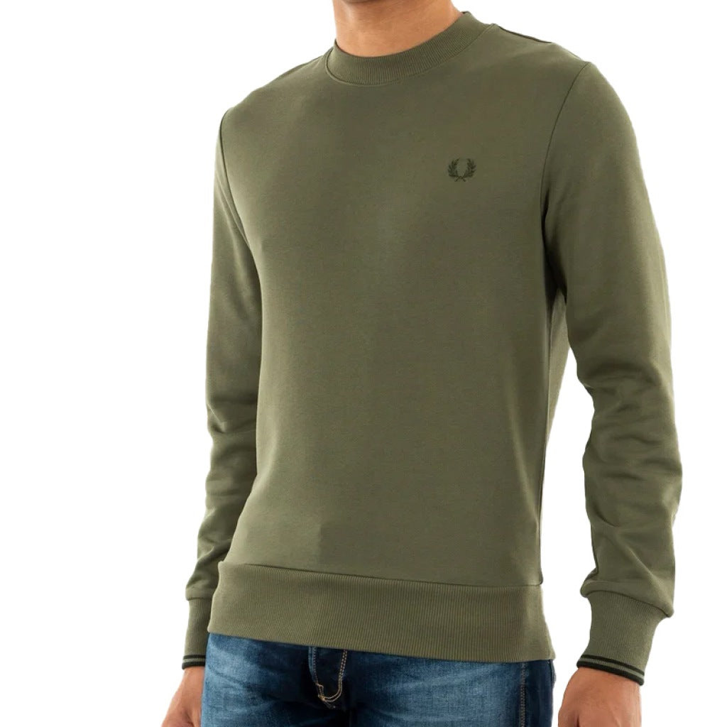 FRED PERRY NECK SWEATSHIRT en color VERDE (4)