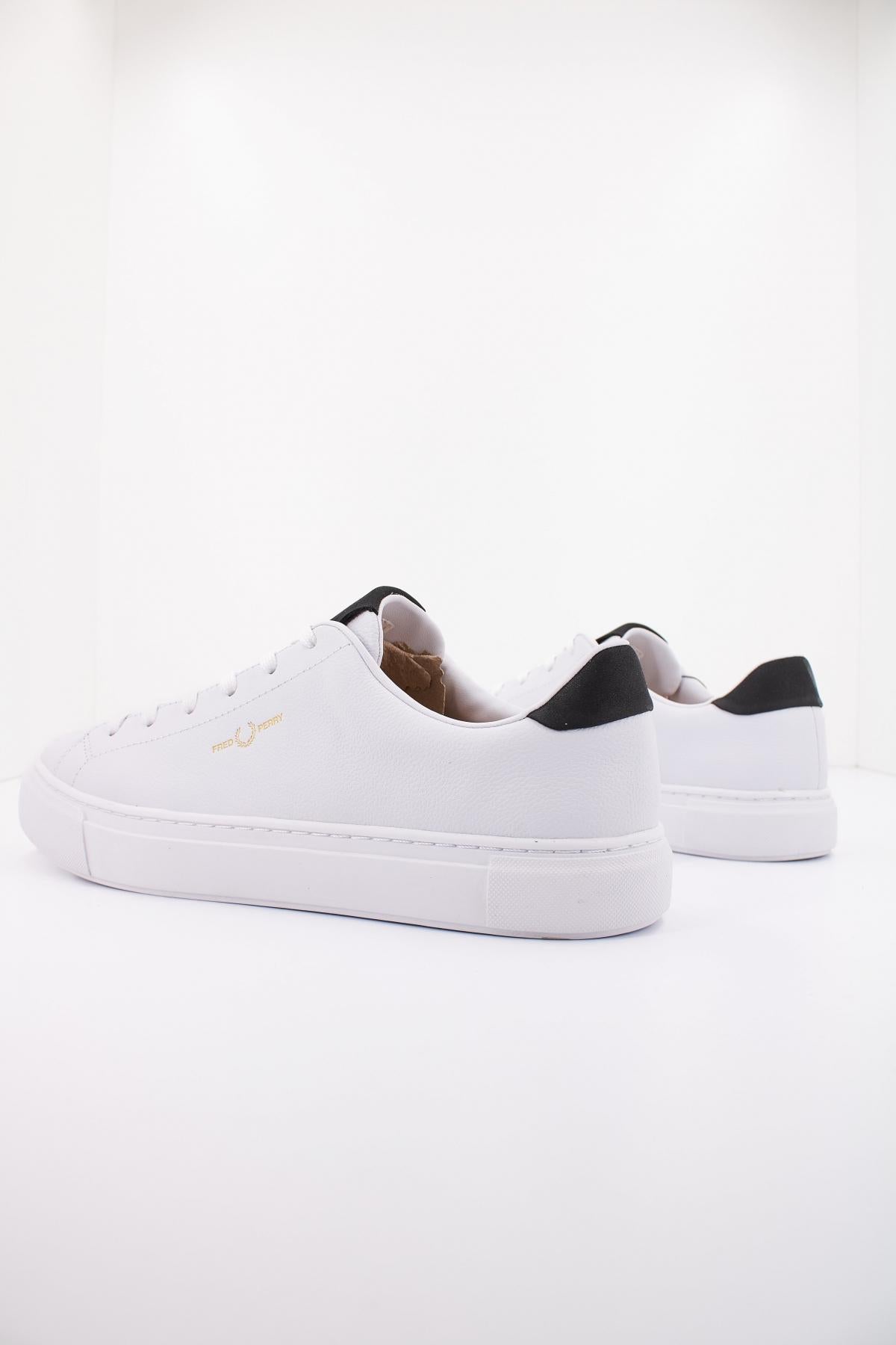 FRED PERRY B TUMBLED LEATHER en color BLANCO (3)