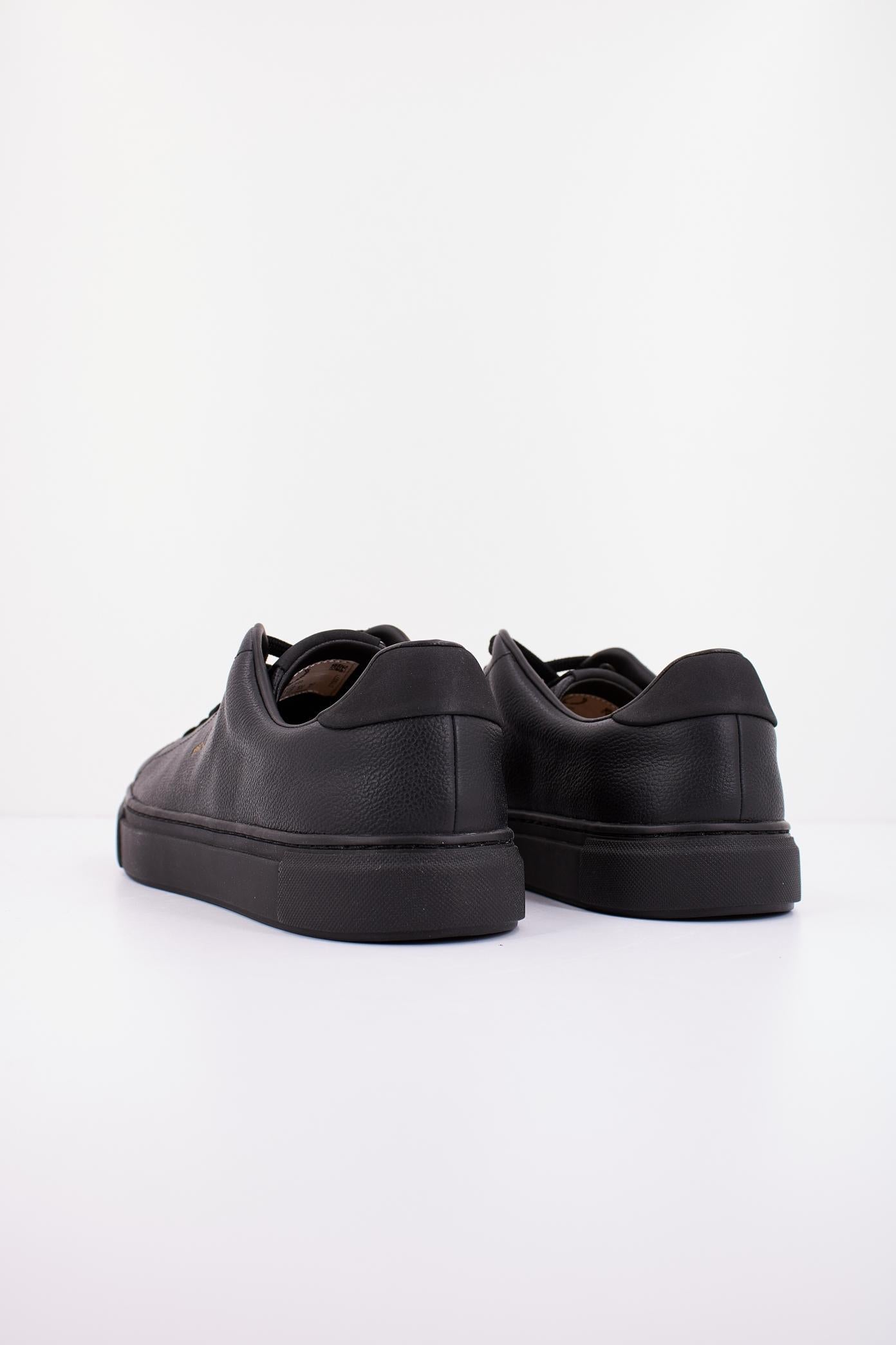 FRED PERRY B TUMBLED LEATHER en color NEGRO (3)