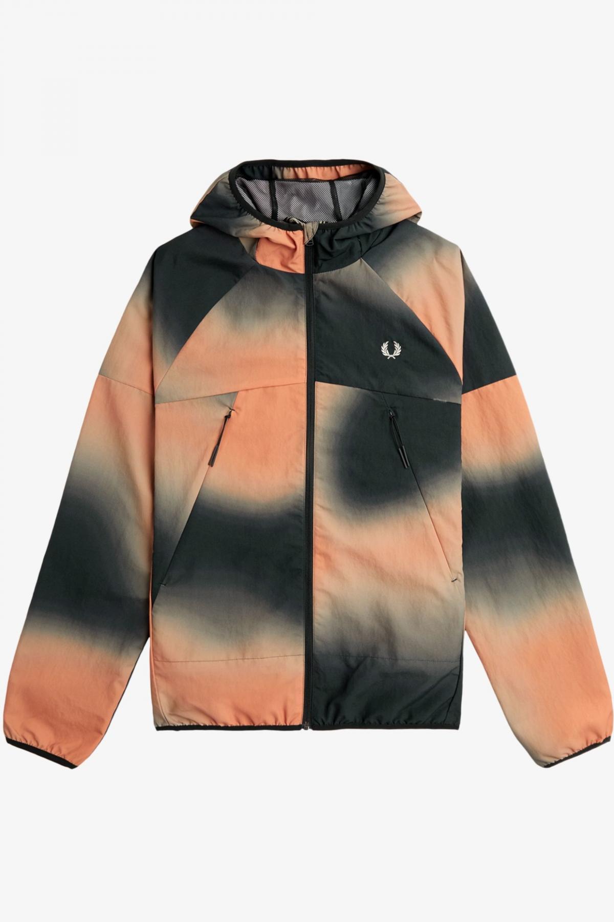FRED PERRY PRINTED SHELL JACKET en color NEGRO (2)
