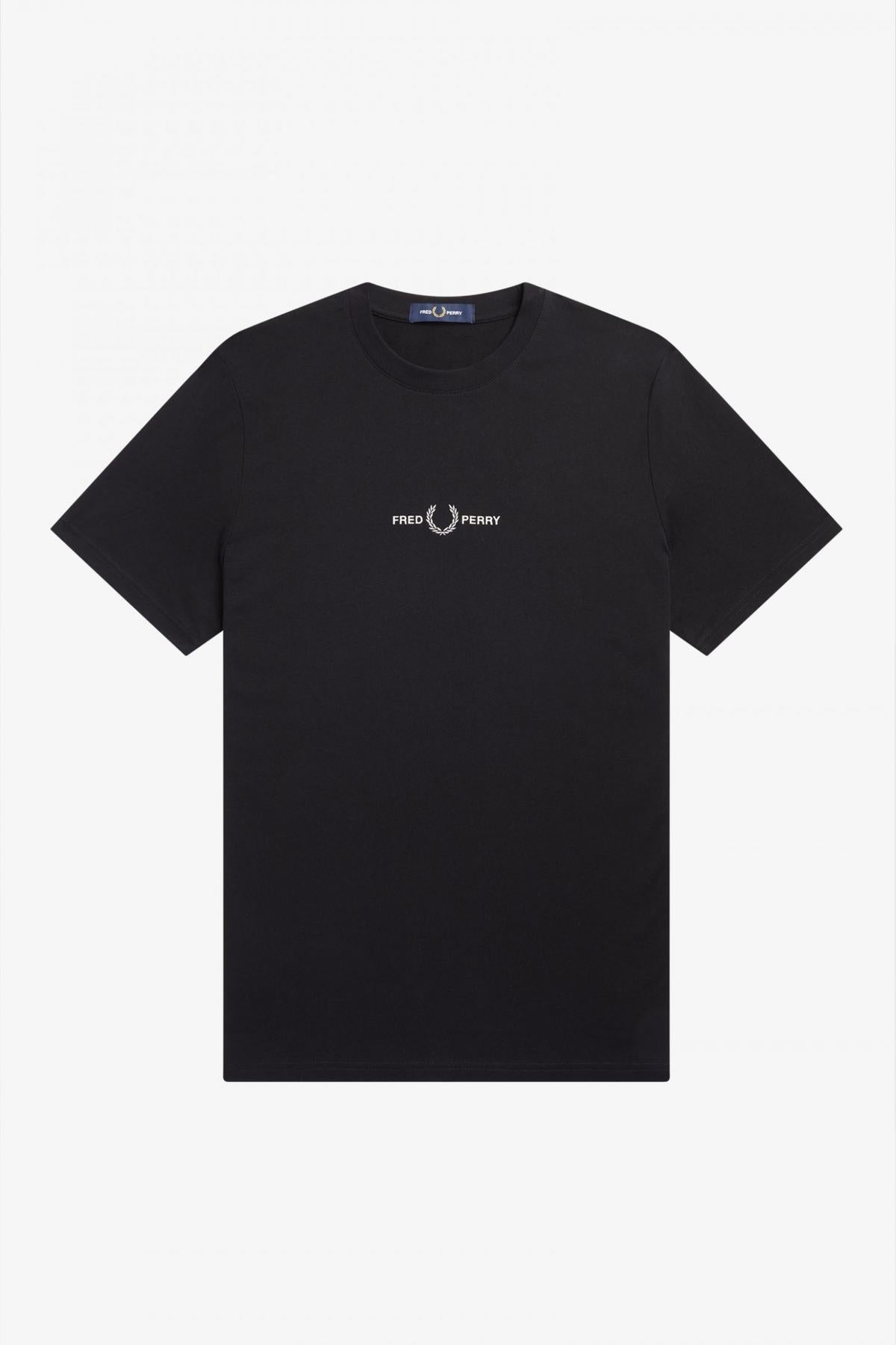 FRED PERRY EMBROIDERED T-SHIRT en color NEGRO (2)