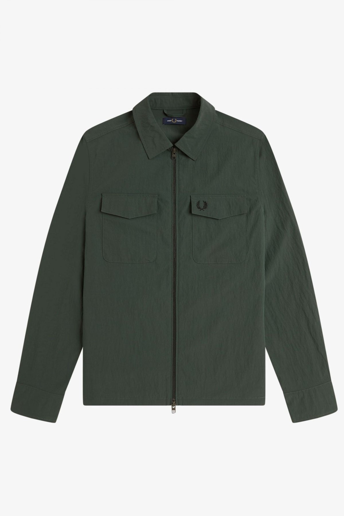 FRED PERRY ZIP THROUGH OVERSHIRT en color VERDE (2)