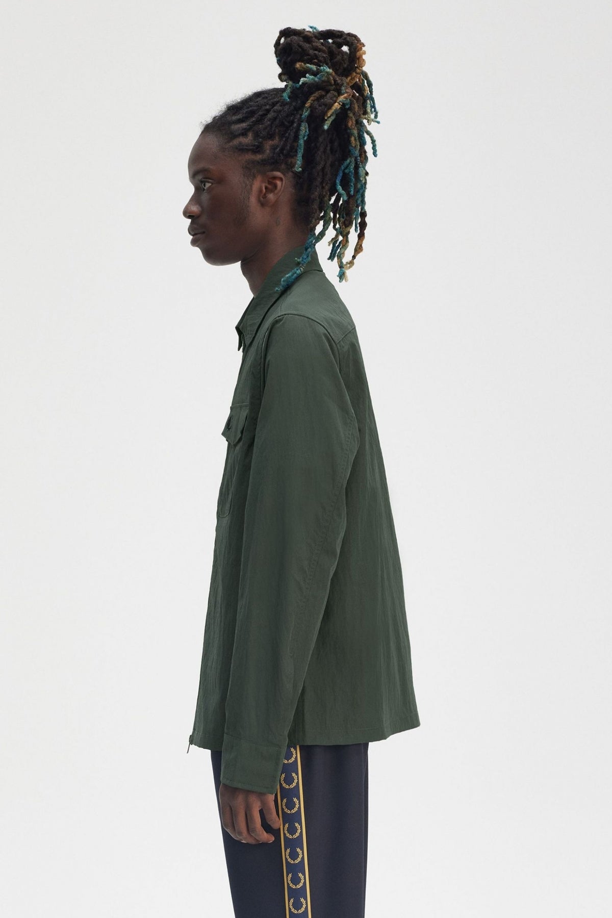 FRED PERRY ZIP THROUGH OVERSHIRT en color VERDE (4)