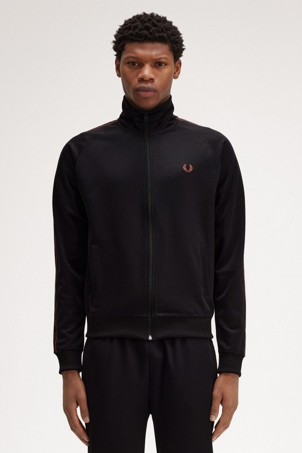 FRED PERRY JFP CONTRAST TAPE JACKET en color NEGRO (1)