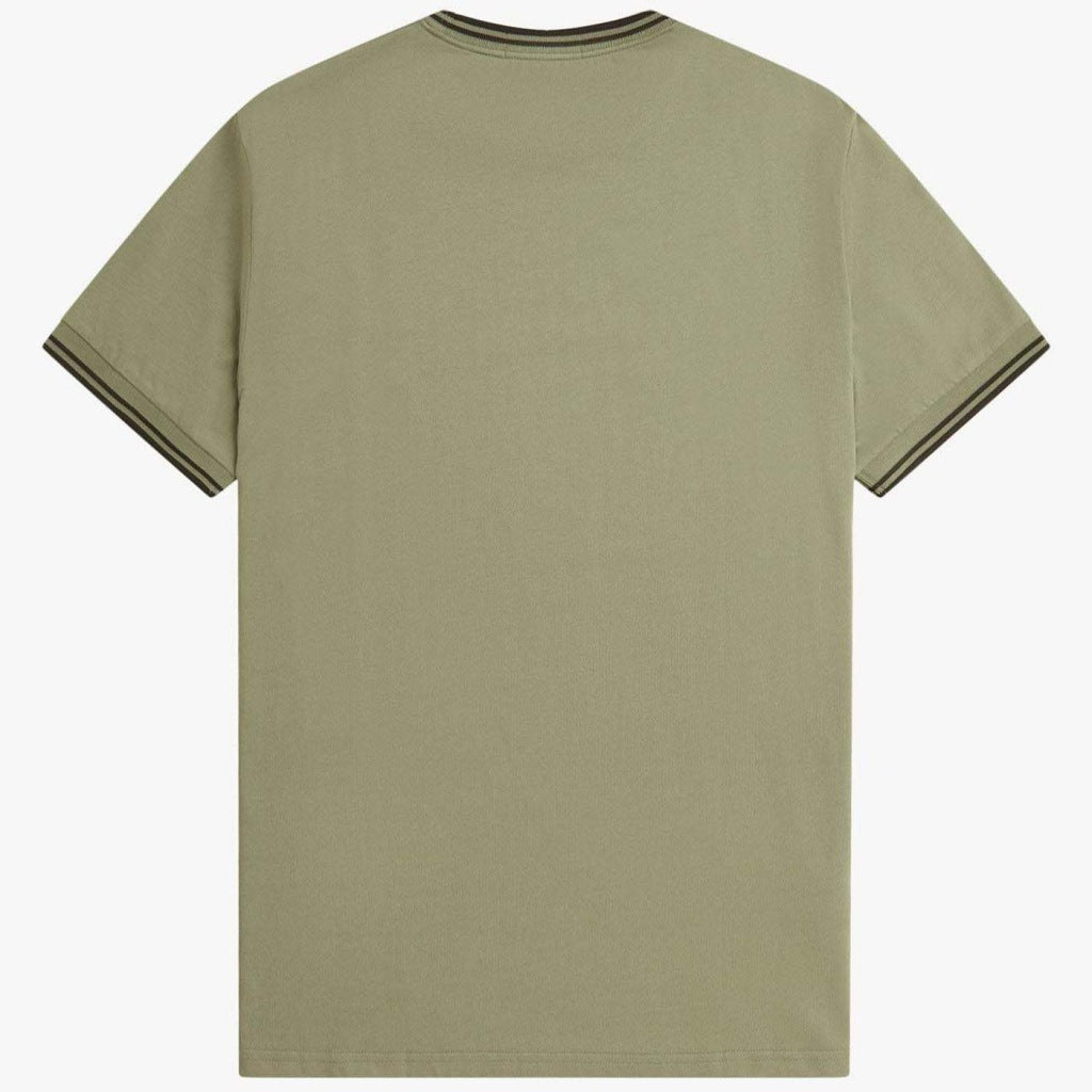 FRED PERRY TWIN TIPPED T-SHIRT en color VERDE (5)