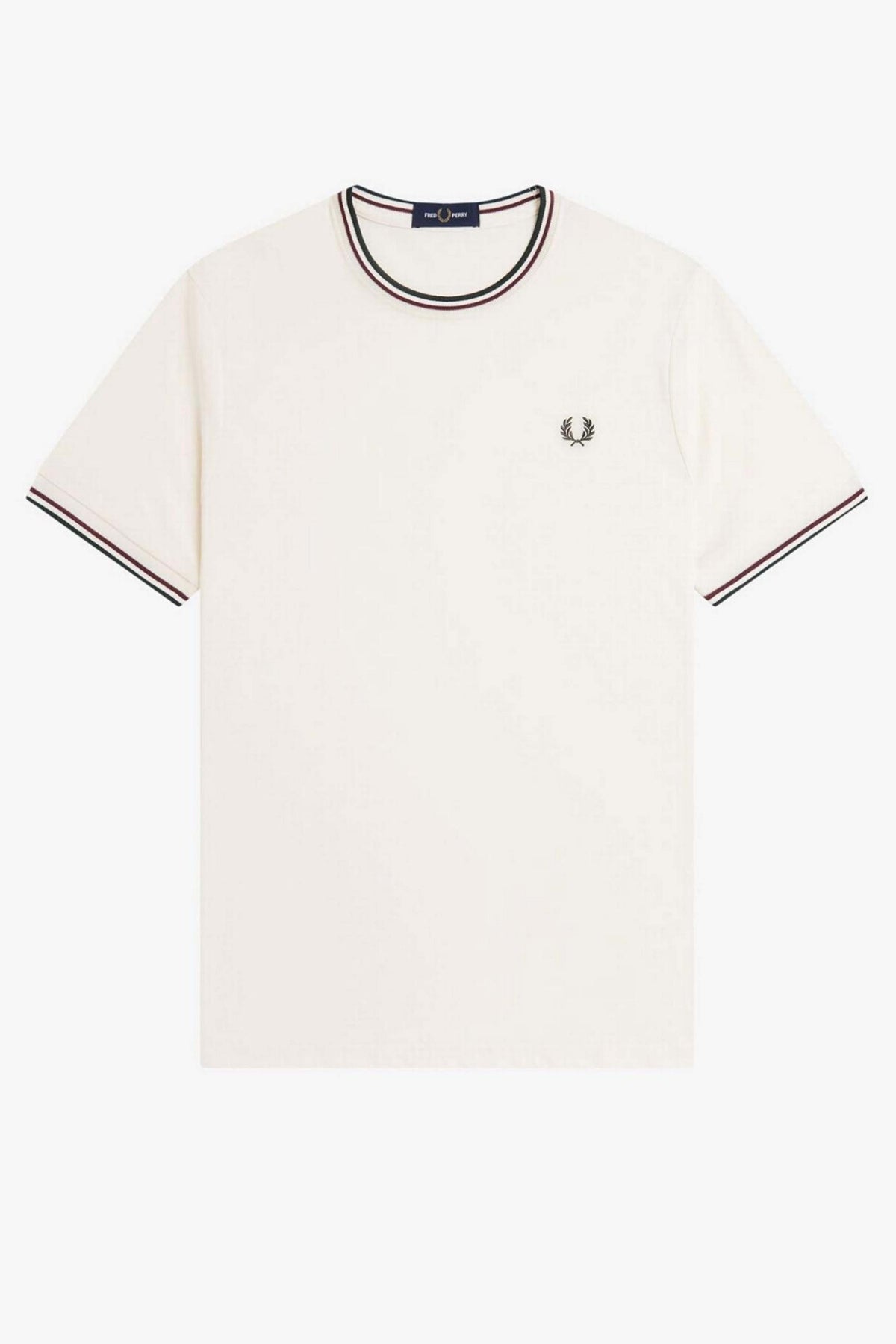 FRED PERRY TWIN TIPPED T-SHIRT en color BLANCO (1)