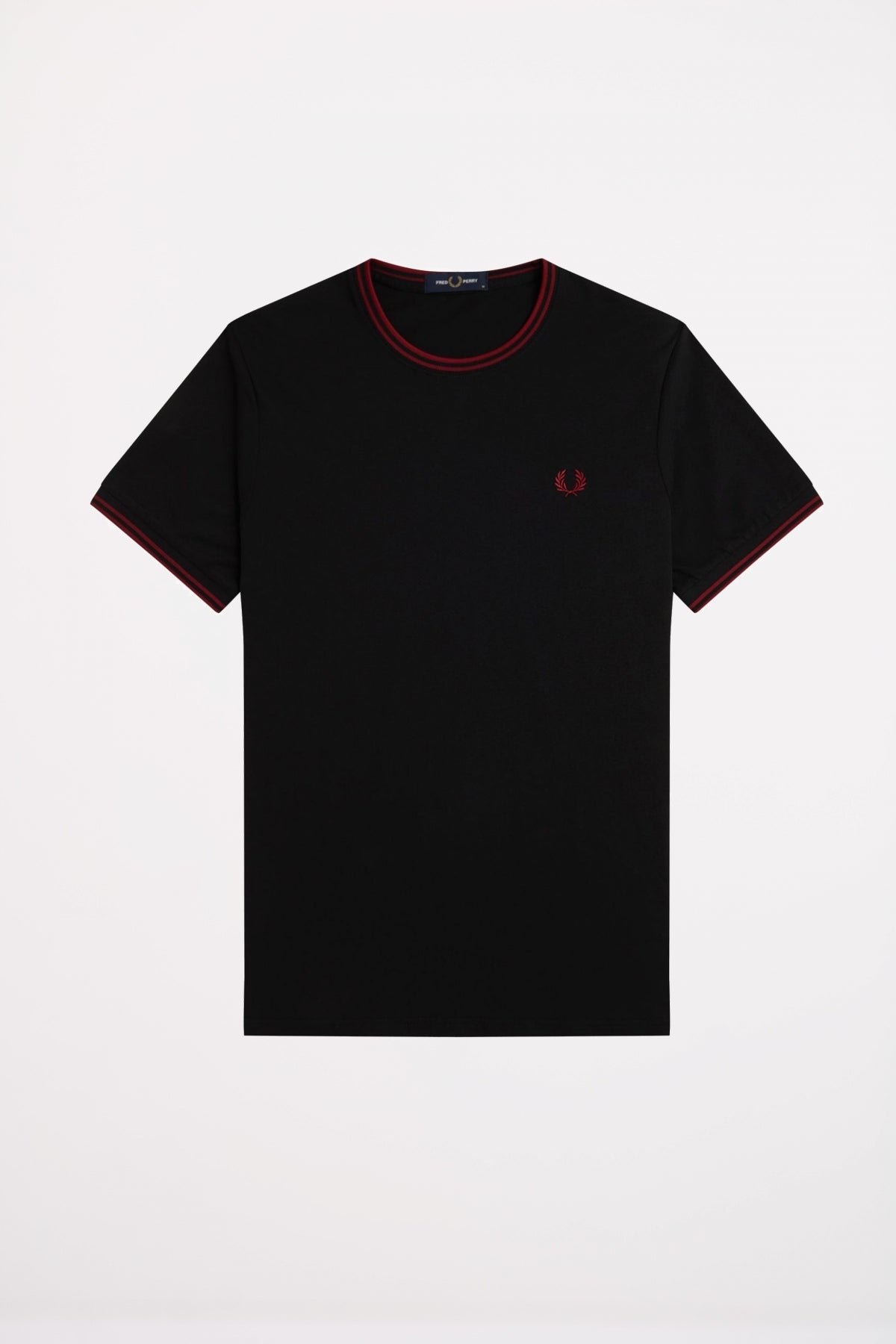 FRED PERRY TWIN TIPPED en color NEGRO (2)
