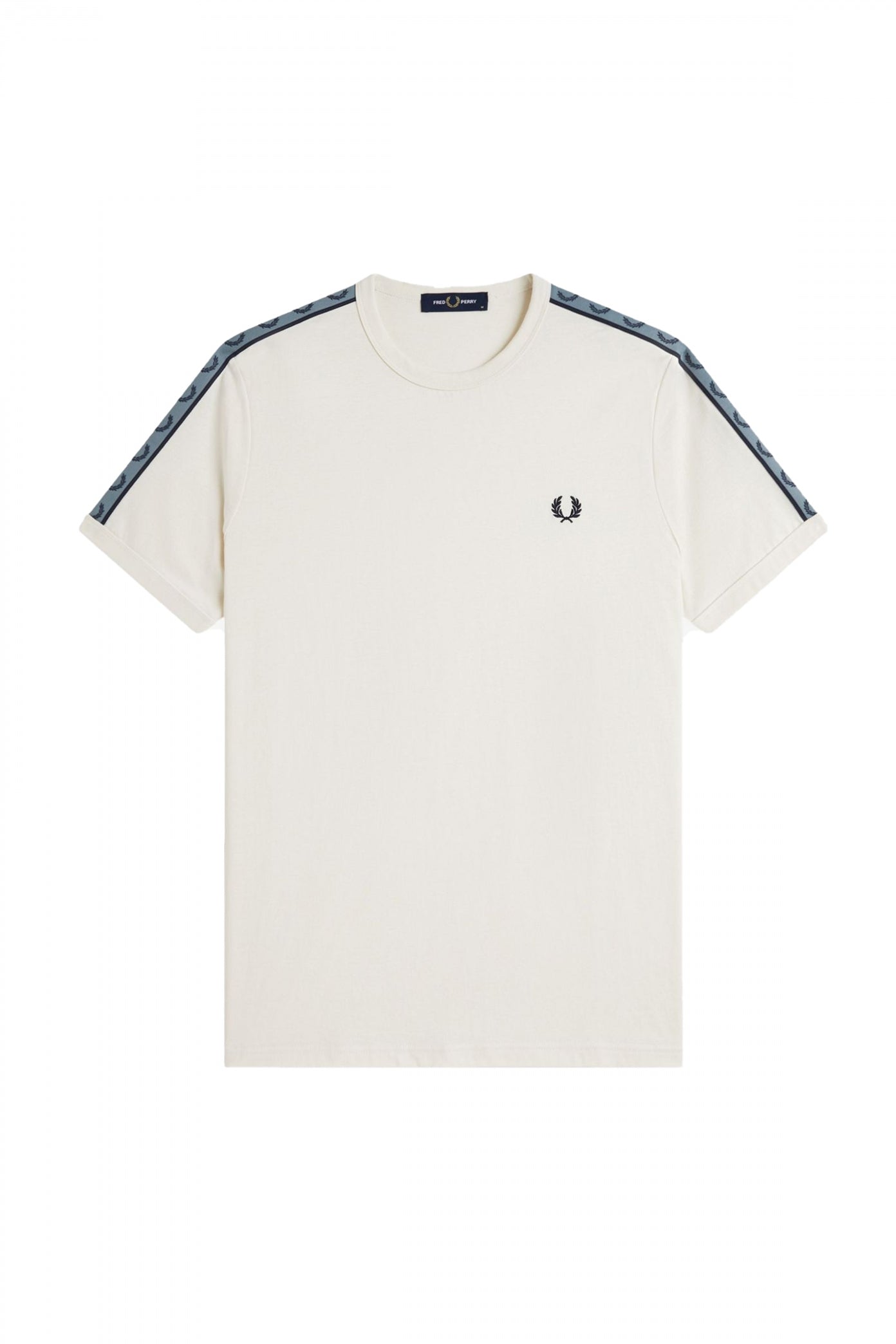 FRED PERRY CONTRAST TAPE RINGER T-SHIR en color BLANCO (1)