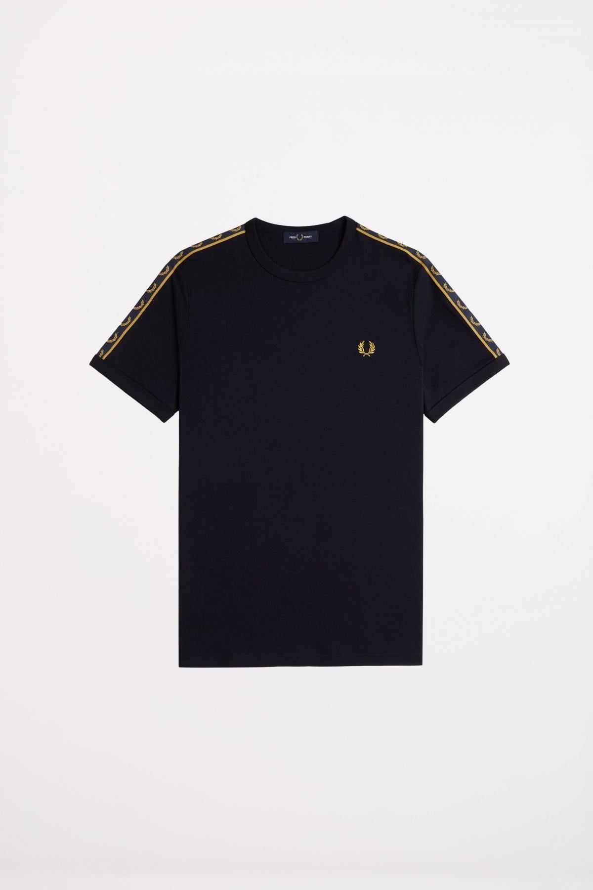FRED PERRY CONTRAST TAPE RINGER T-SHIR en color AZUL (2)