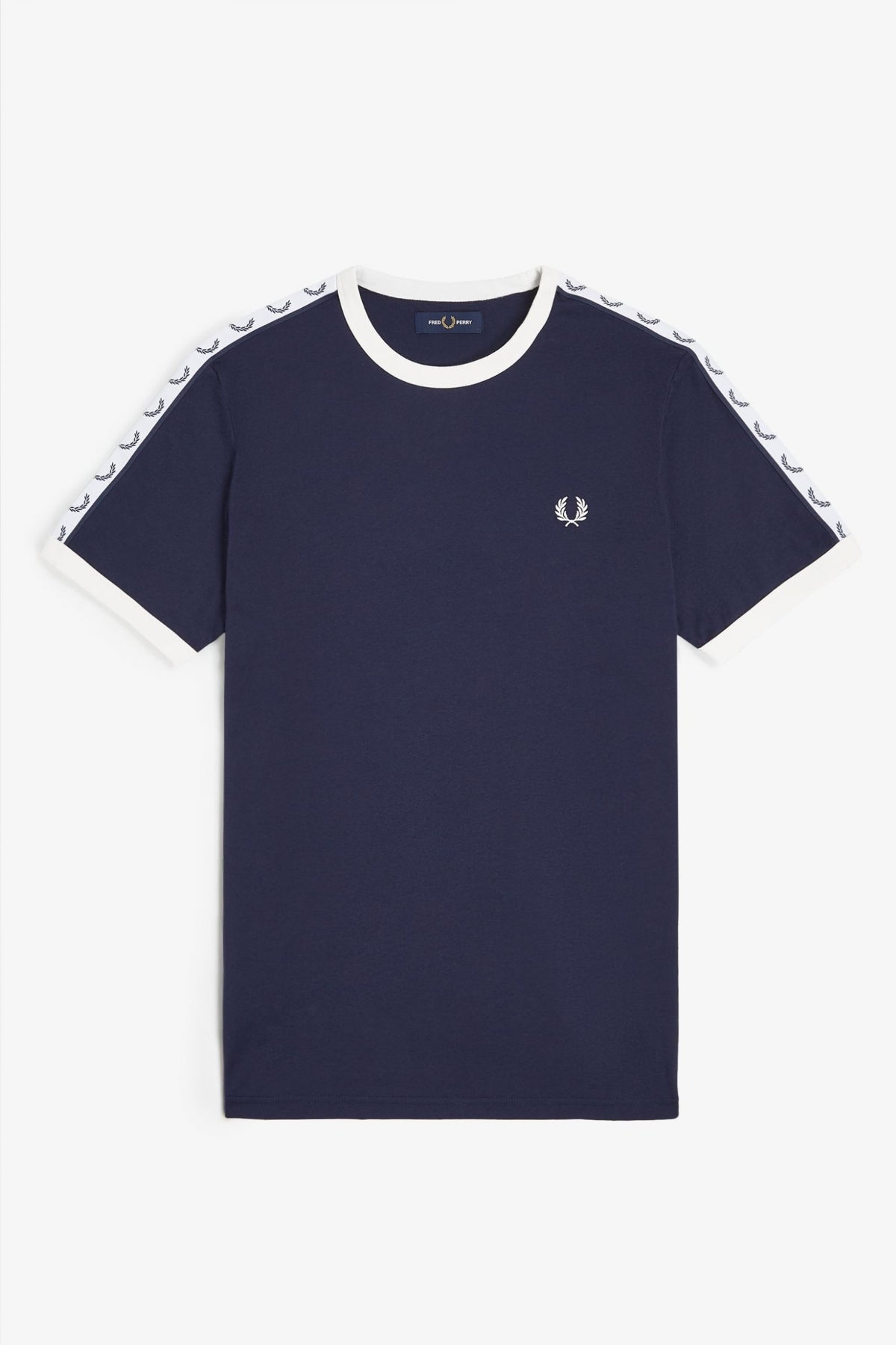 FRED PERRY TAPED RINGER T-SHIRT en color AZUL (2)