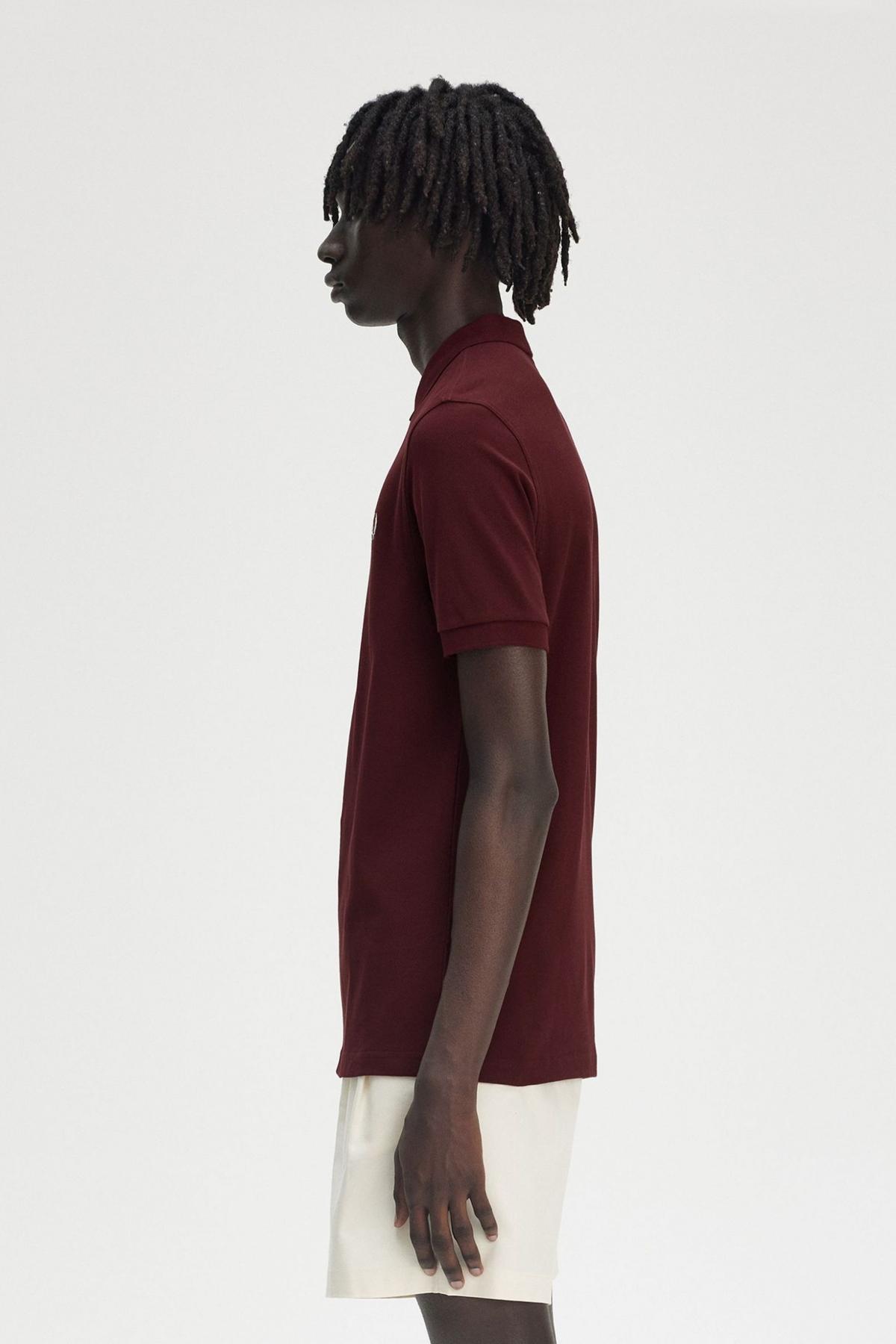 FRED PERRY PLAIN FRED PERRY SHIRT en color BURDEOS (3)