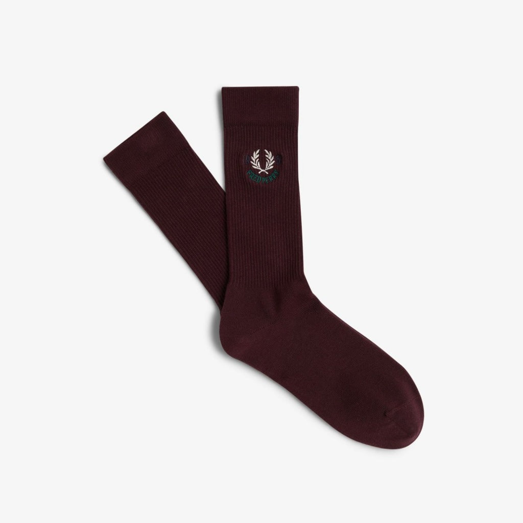 FRED PERRY CLUBHOUSE SOCK en color BURDEOS (4)