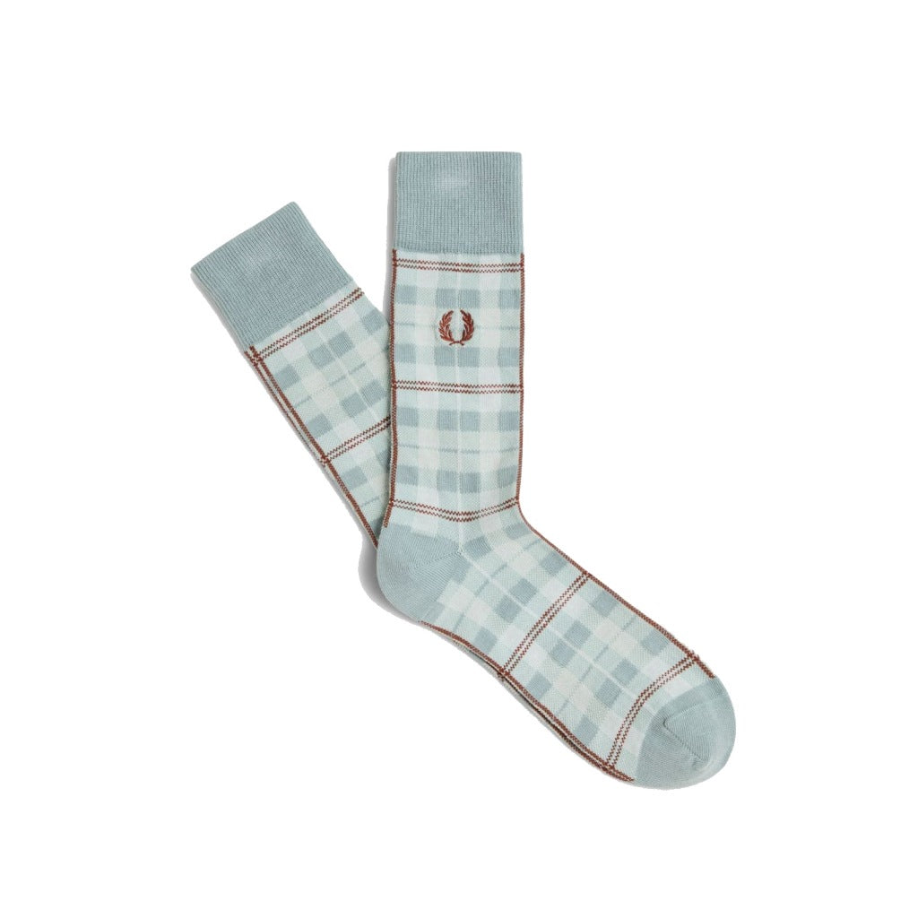 FRED PERRY CHECK SOCK en color VERDE (3)