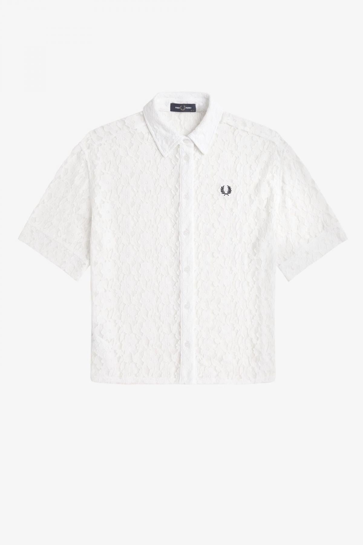 FRED PERRY LACE SHIRT en color BLANCO (2)
