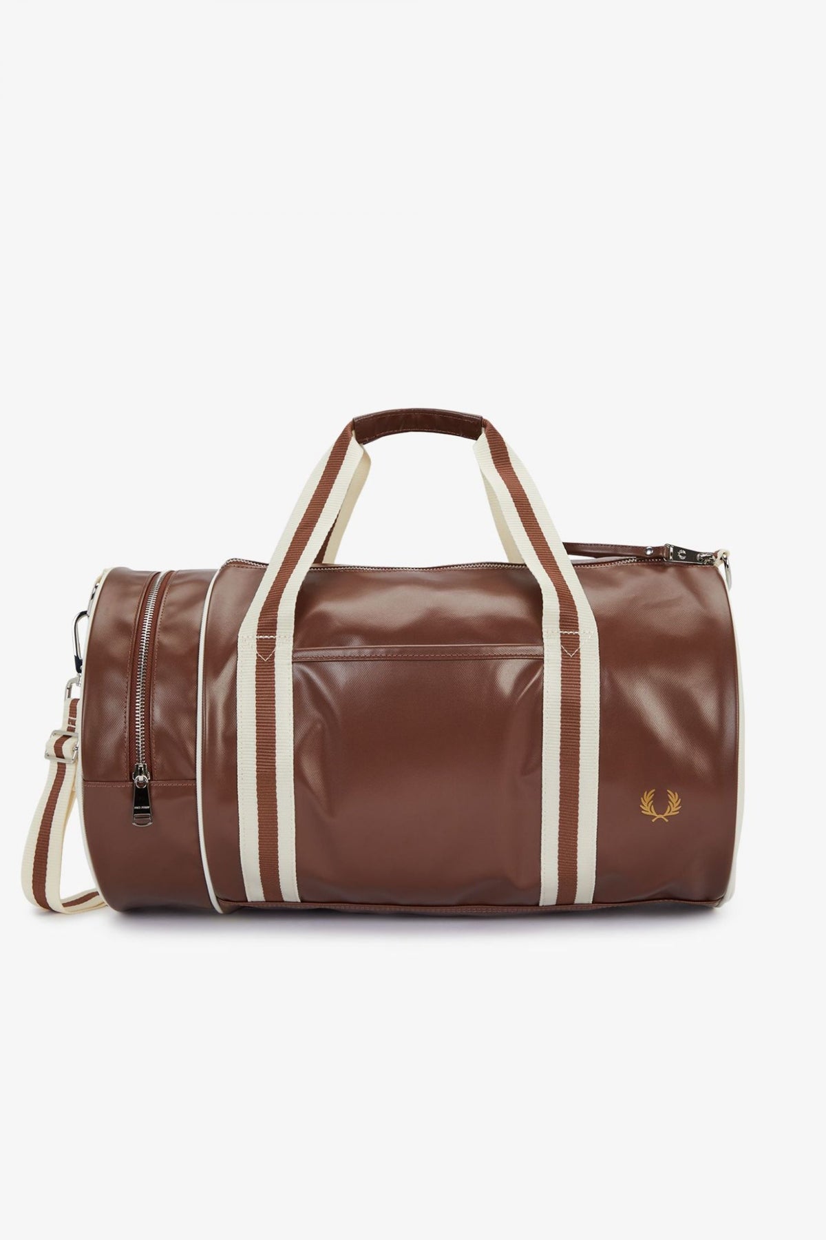 FRED PERRY CLASSIC BARREL BAG en color MARRON CLARO (1)
