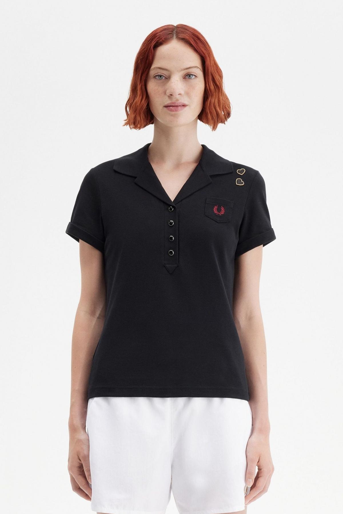 FRED PERRY POCKET DETAIL POLO SHIRT en color NEGRO  (1)