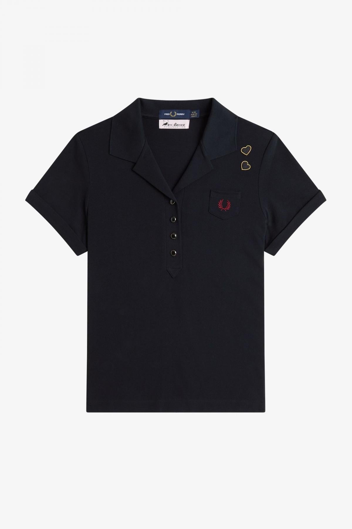 FRED PERRY POCKET DETAIL POLO SHIRT en color NEGRO (2)