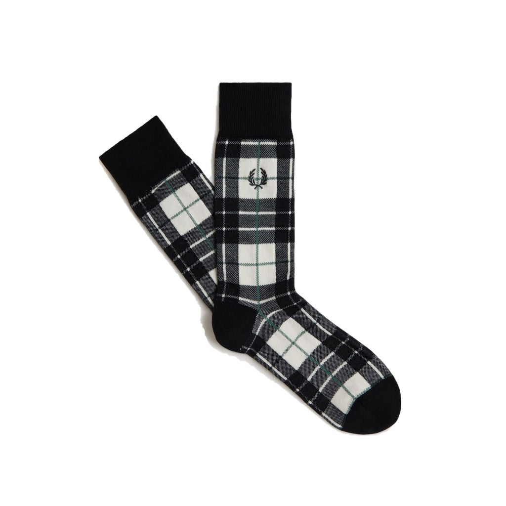 FRED PERRY TARTAN SOCK en color NEGRO (3)