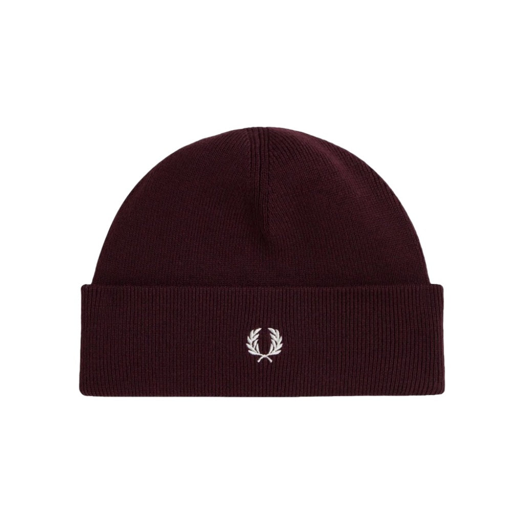 FRED PERRY CLASSIC BEANIE en color BURDEOS (3)